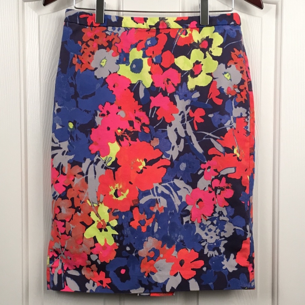 Loft Flower Pencil Skirt